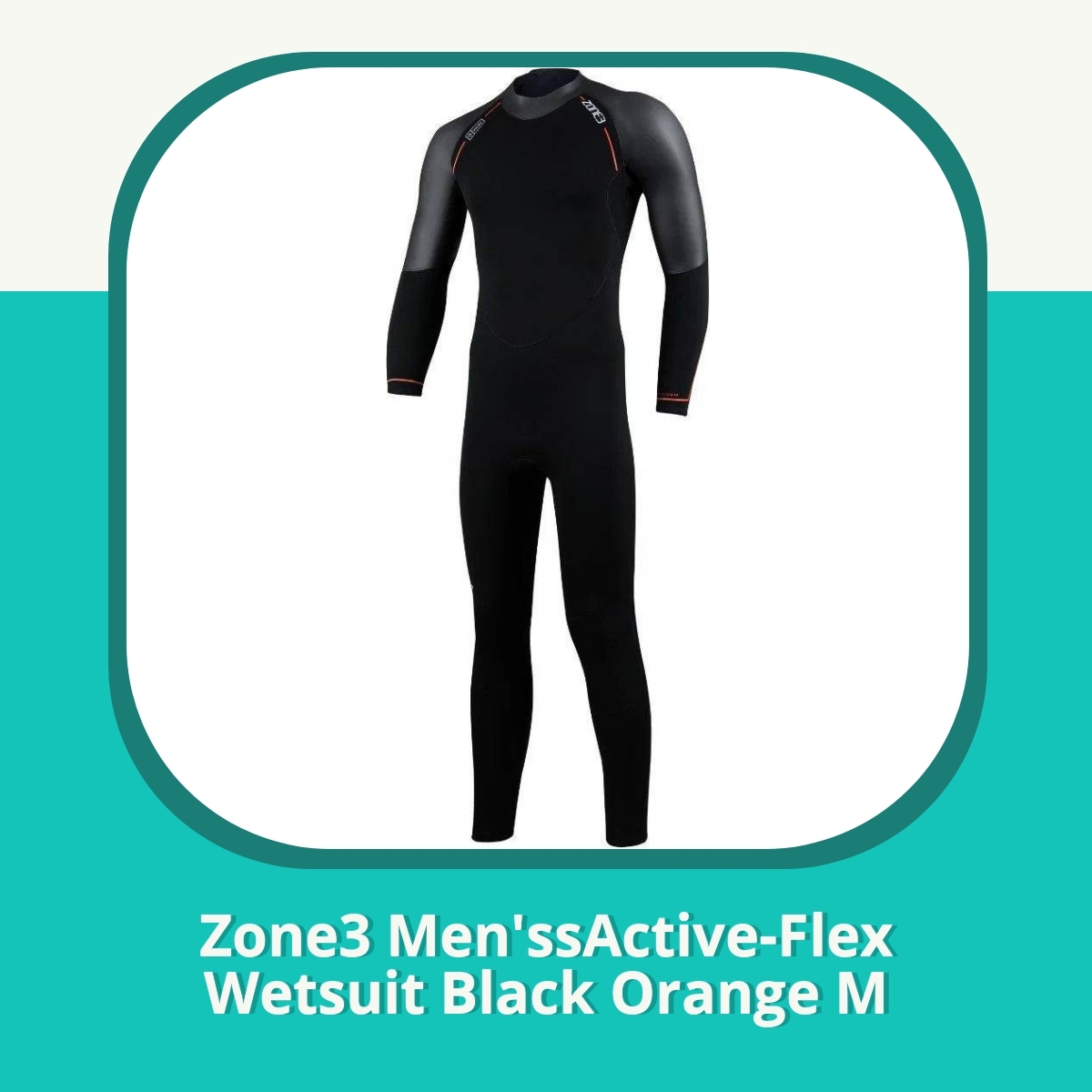 Recension af Zone3 Men'ssActive-Flex Wetsuit Black Orange M