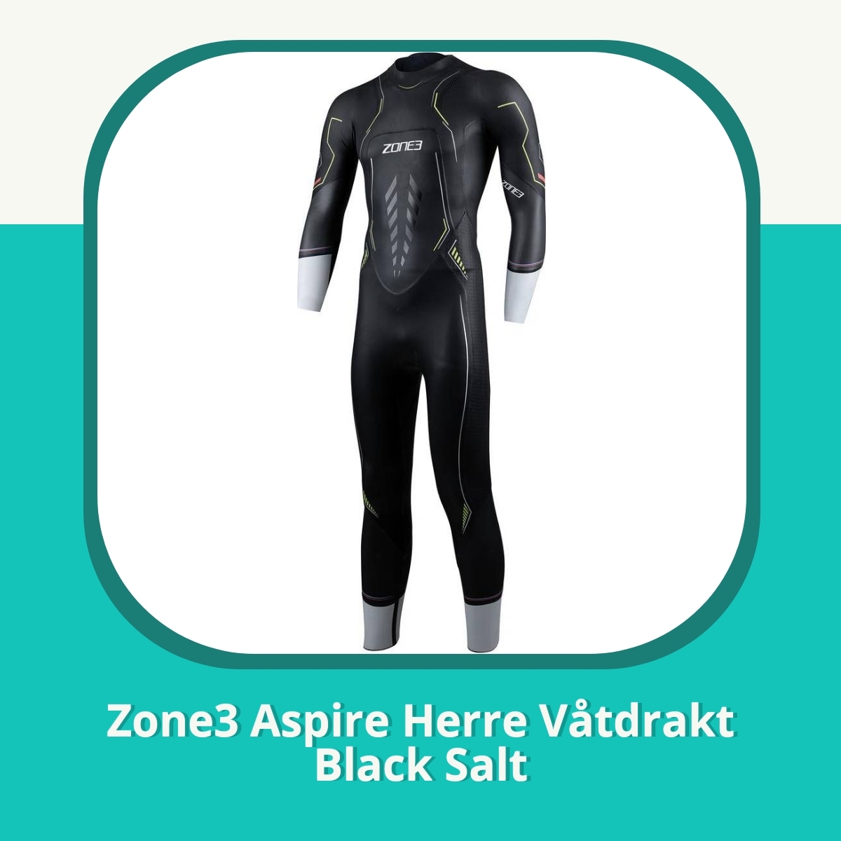Anmeldelse af Zone3 Aspire Herre Våtdrakt Black Salt