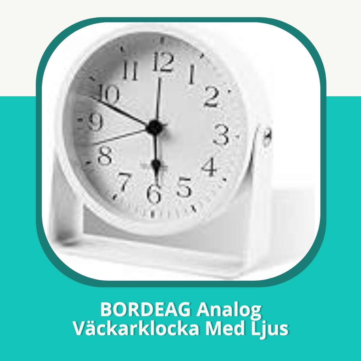 Recension af BORDEAG Analog Väckarklocka Med Ljus