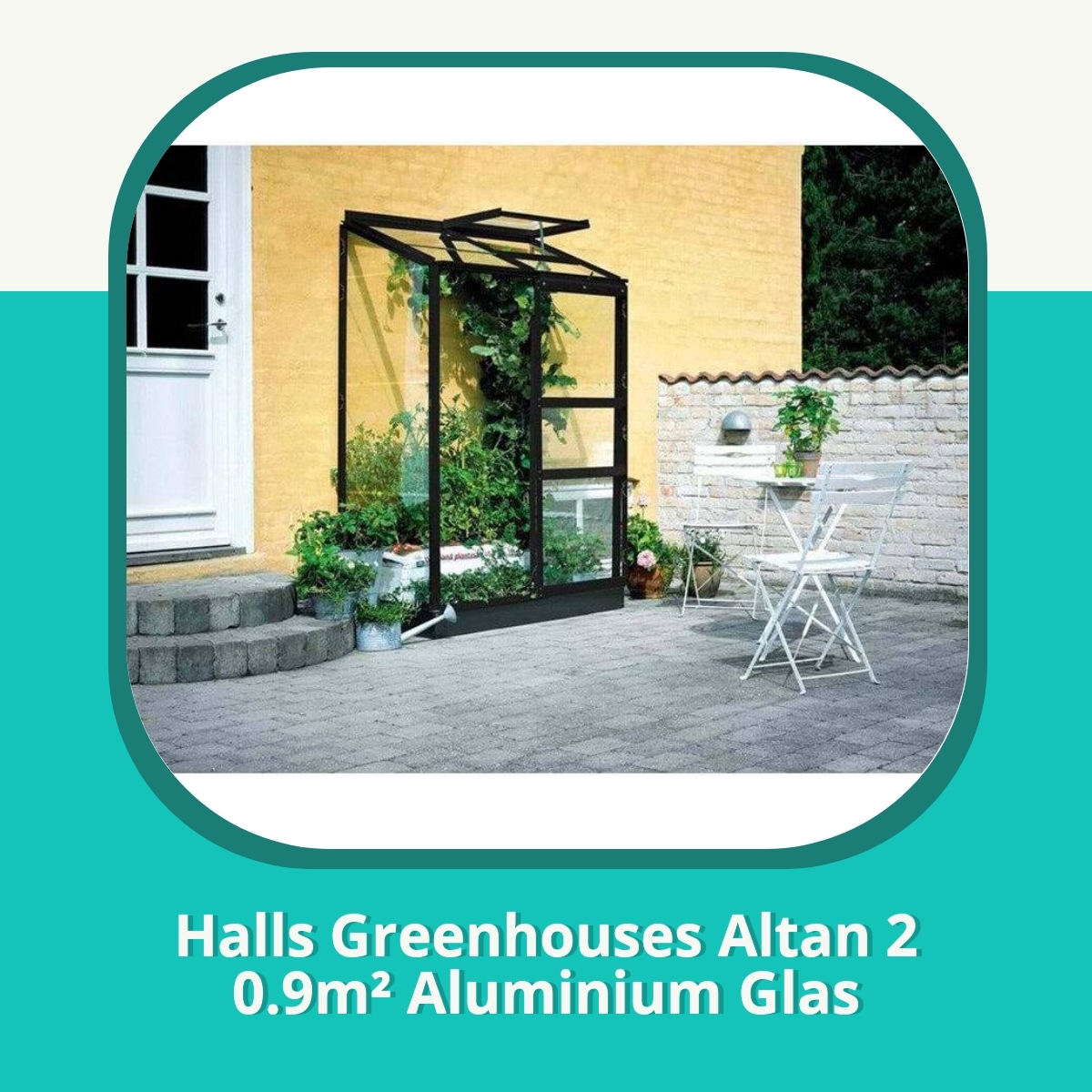 Anmeldelse af Halls Greenhouses Altan 2 0.9m² Aluminium Glas