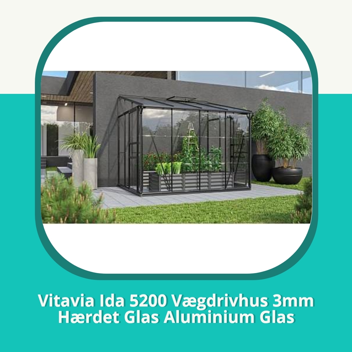 Anmeldelse af Vitavia Ida 5200 Vægdrivhus 3mm Hærdet Glas Aluminium Glas