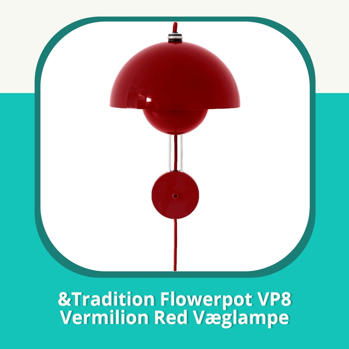 Anmeldelse af &Tradition Flowerpot VP8 Vermilion Red Væglampe