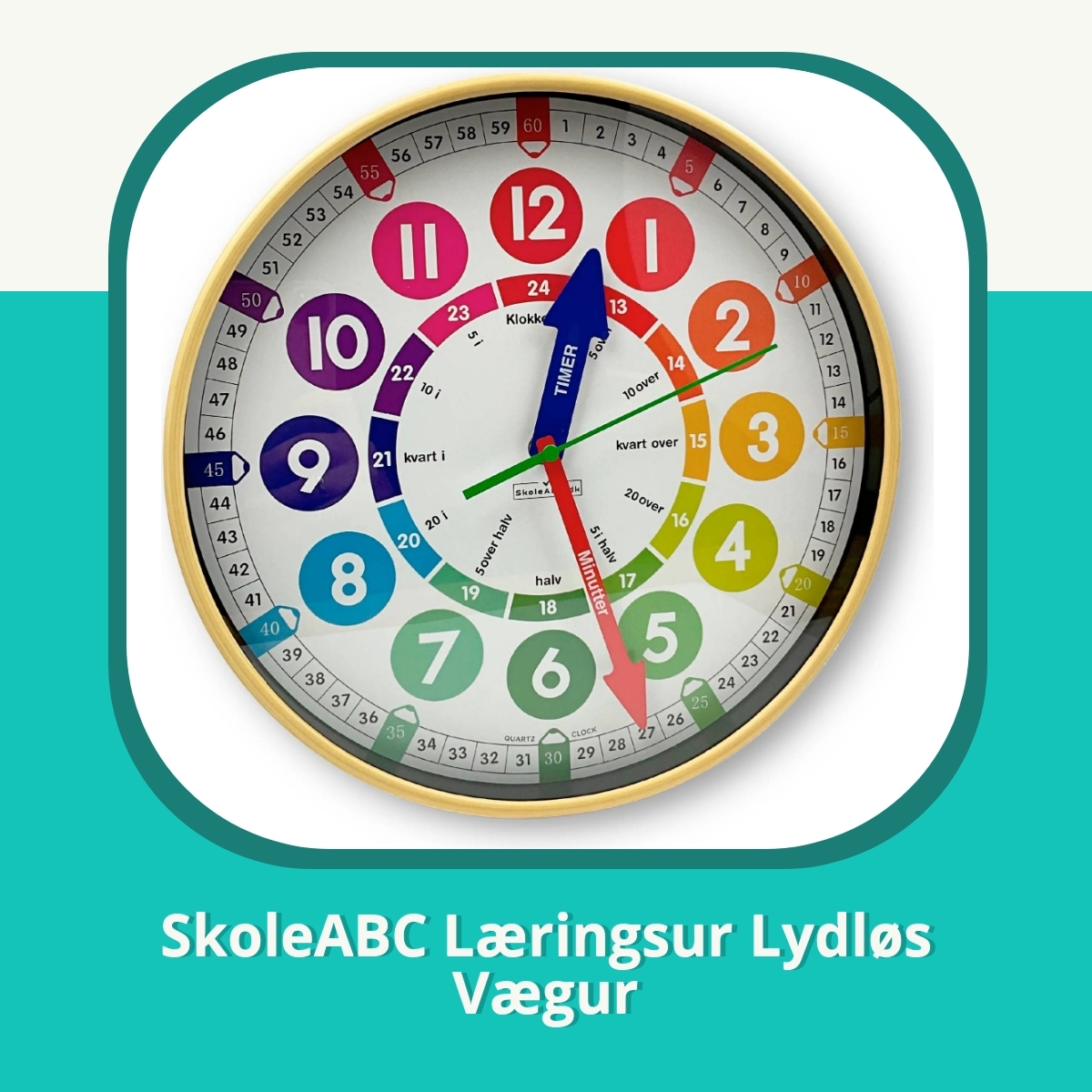 Anmeldelse af SkoleABC Læringsur Lydløs Vægur