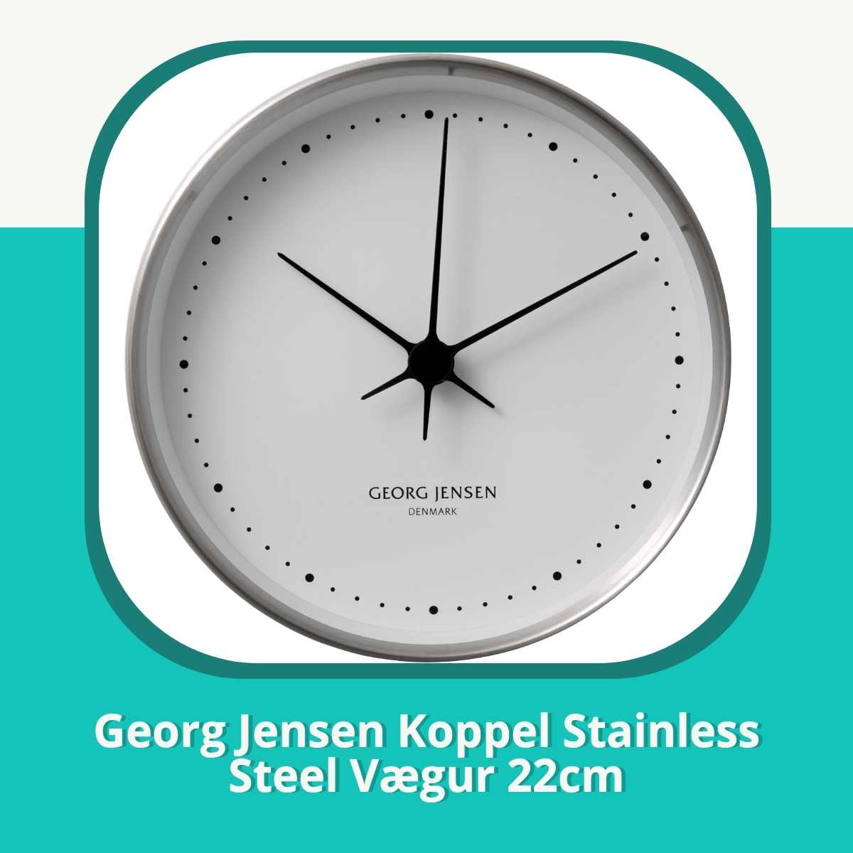 Anmeldelse af Georg Jensen Koppel Stainless Steel Vægur 22cm