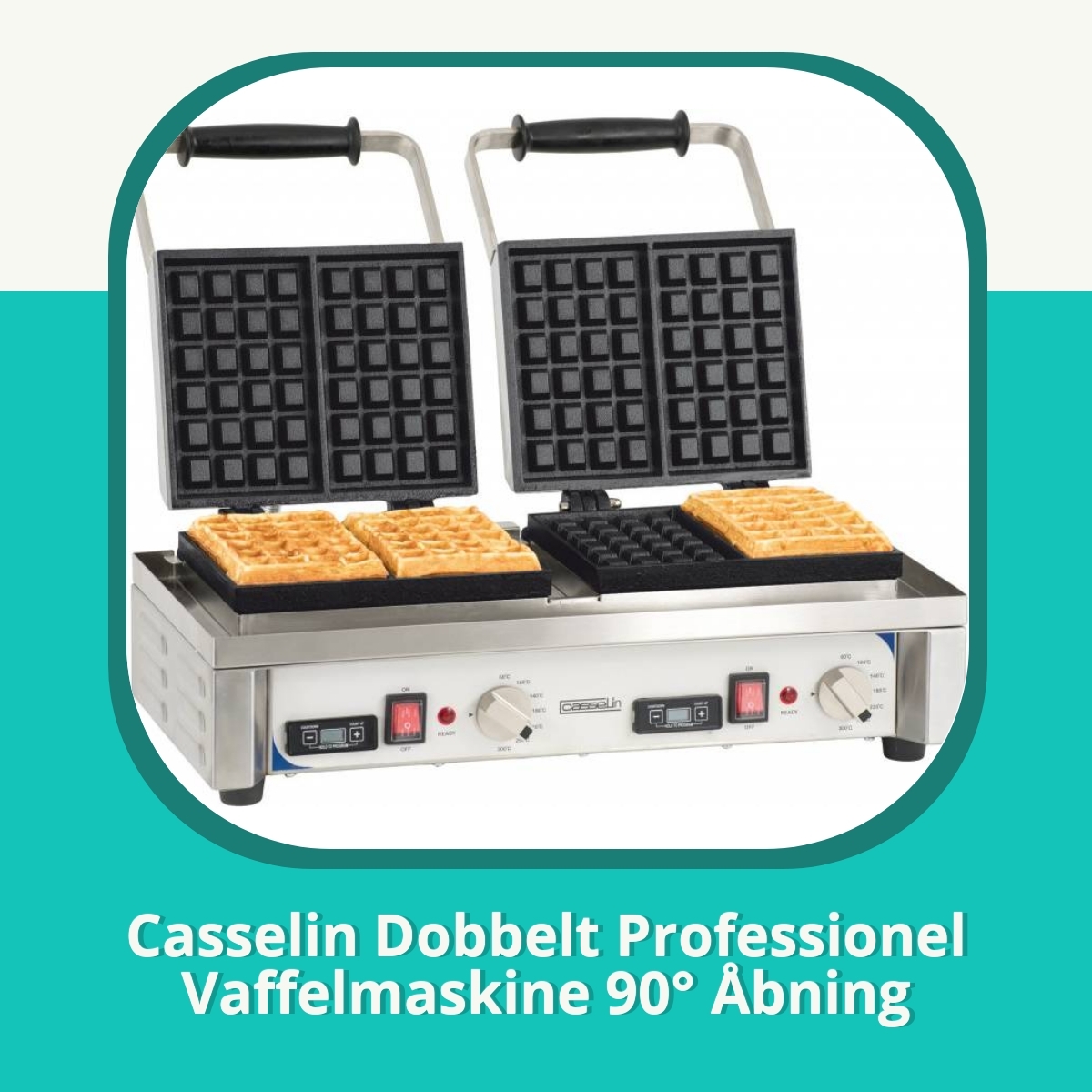 Anmeldelse af Casselin Dobbelt Professionel Vaffelmaskine 90° Åbning