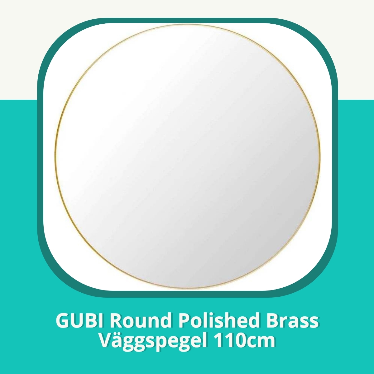 Recension af GUBI Round Polished Brass Väggspegel 110cm