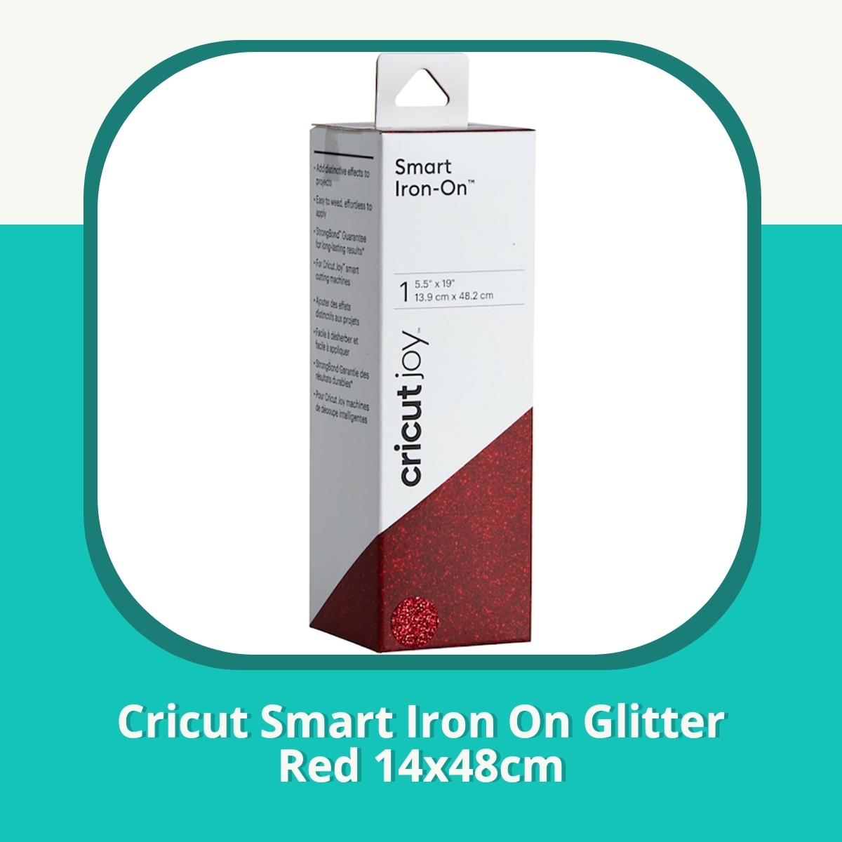 Recension af Cricut Smart Iron On Glitter Red 14x48cm