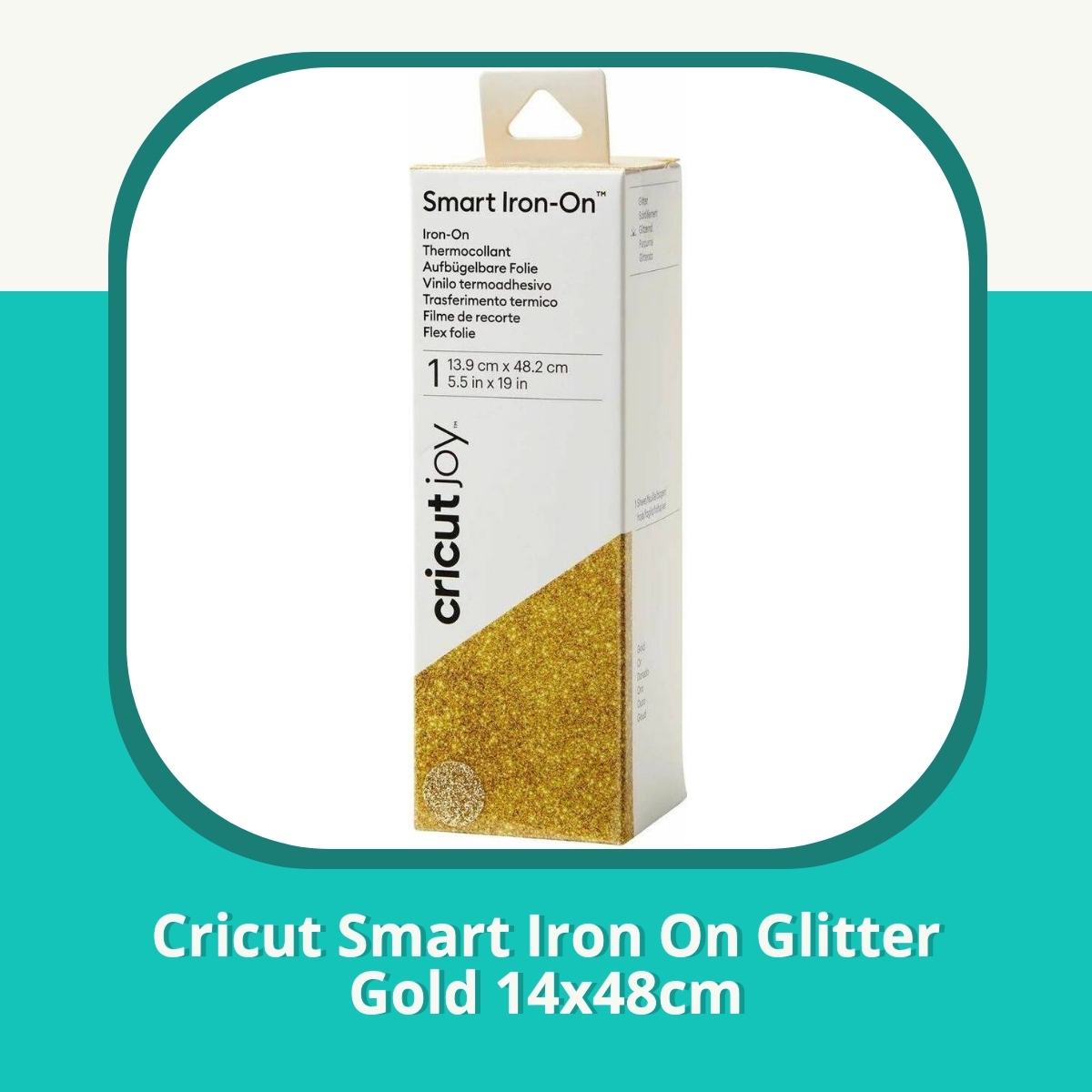 Recension af Cricut Smart Iron On Glitter Gold 14x48cm