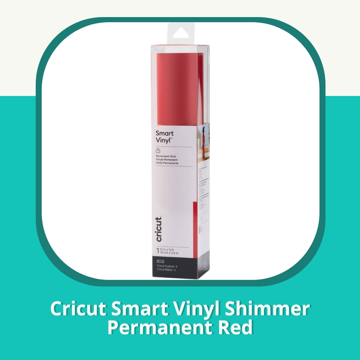 Anmeldelse af Cricut Smart Vinyl Shimmer Permanent Red