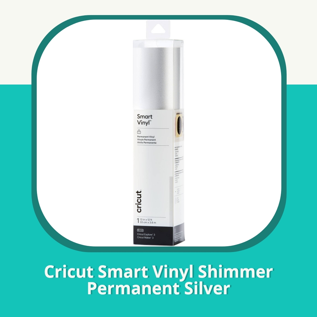 Recension af Cricut Smart Vinyl Shimmer Permanent Silver