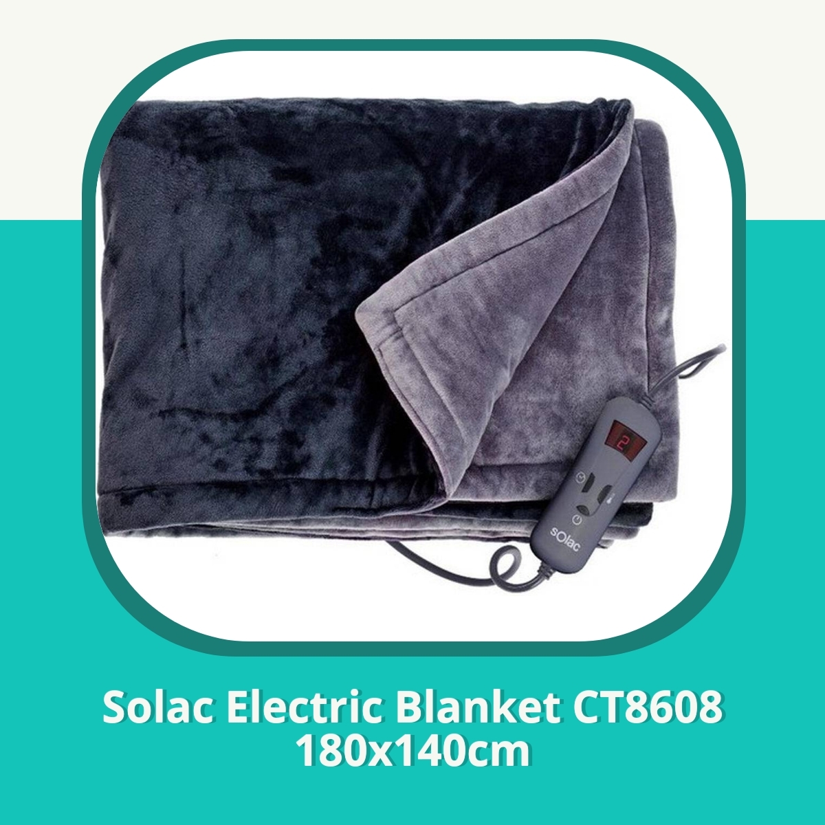 Anmeldelse af Solac Electric Blanket CT8608 180x140cm