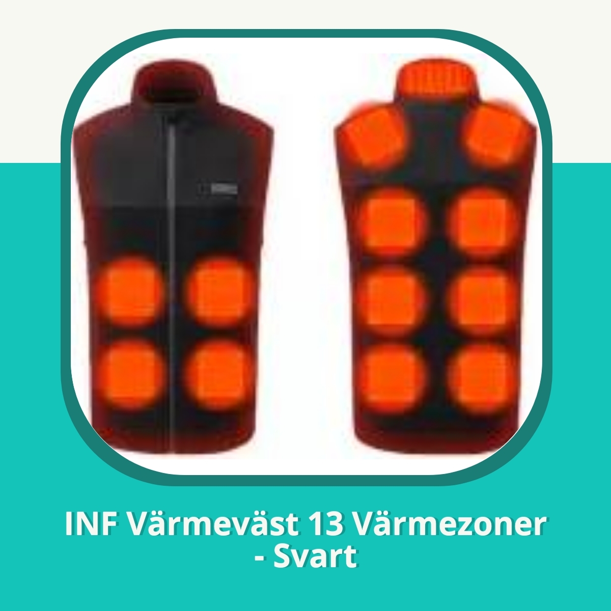 Recension INF Värmeväst 13 Värmezoner - Svart