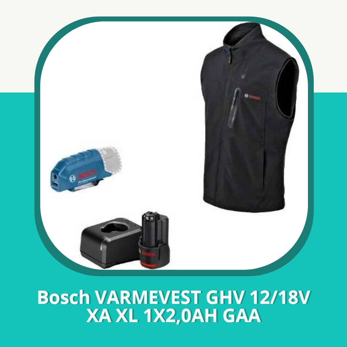 Anmeldelse af Bosch VARMEVEST GHV 12/18V XA XL 1X2,0AH GAA