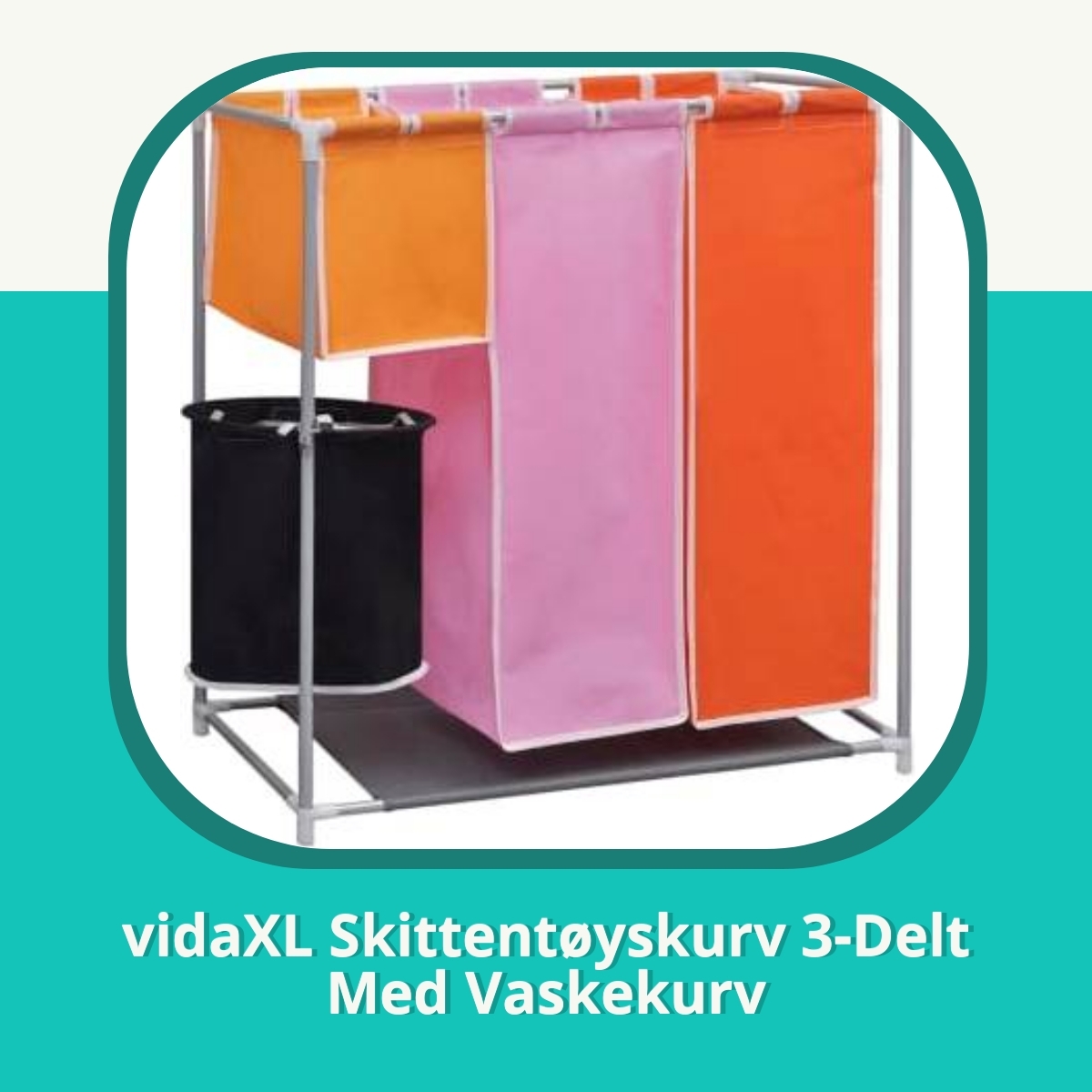 Anmeldelse af vidaXL Skittentøyskurv 3-Delt Med Vaskekurv