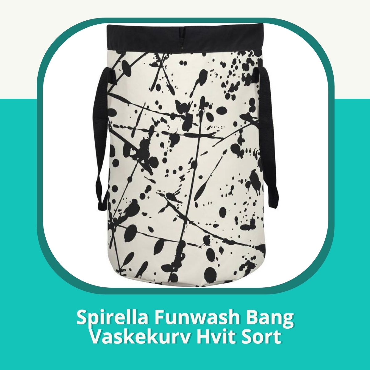 Anmeldelse af Spirella Funwash Bang Vaskekurv Hvit Sort