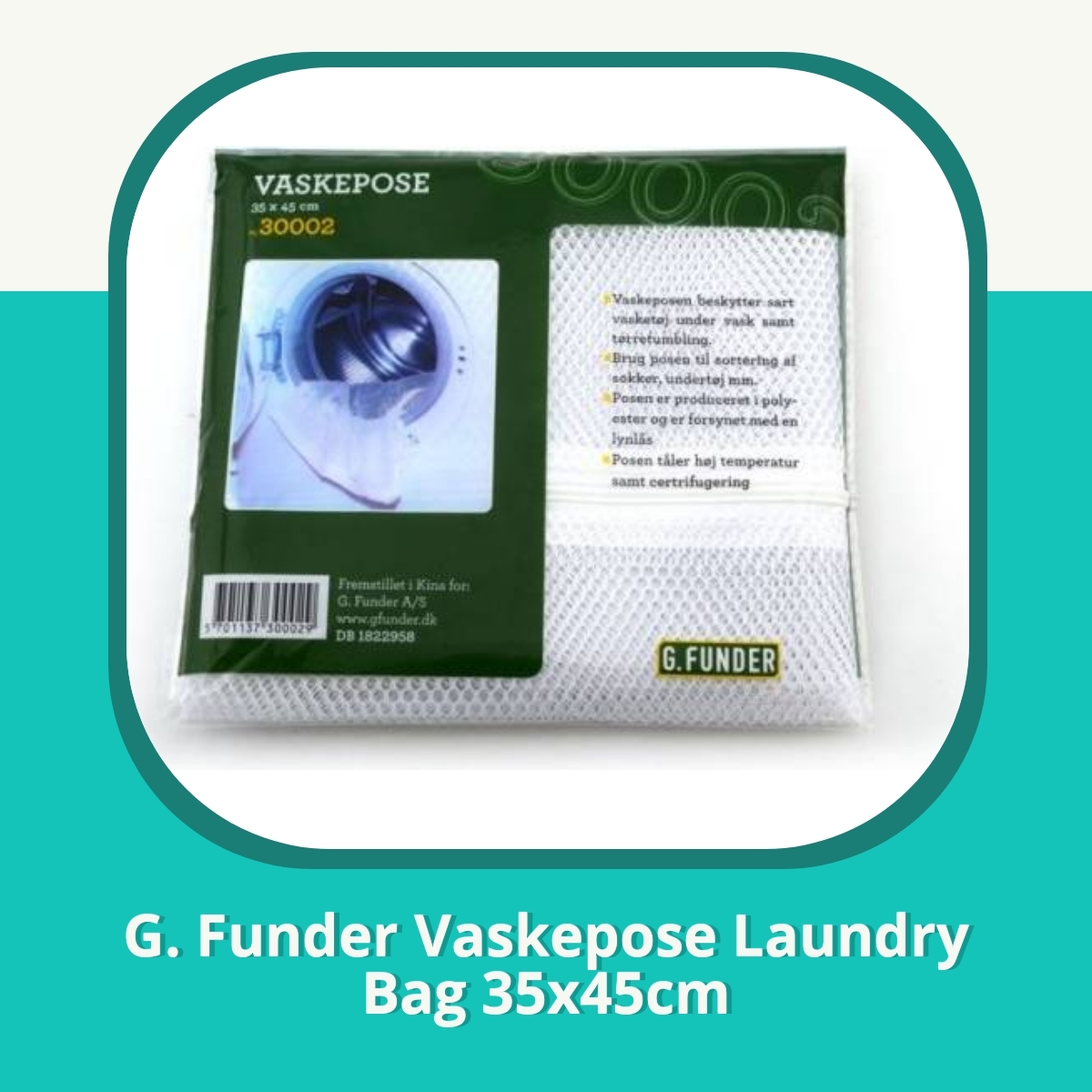 Anmeldelse af G. Funder Vaskepose Laundry Bag 35x45cm