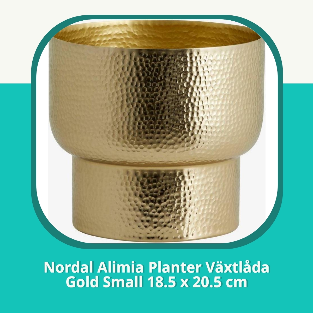 Recension af Nordal Alimia Planter Växtlåda Gold Small 18.5 x 20.5 cm