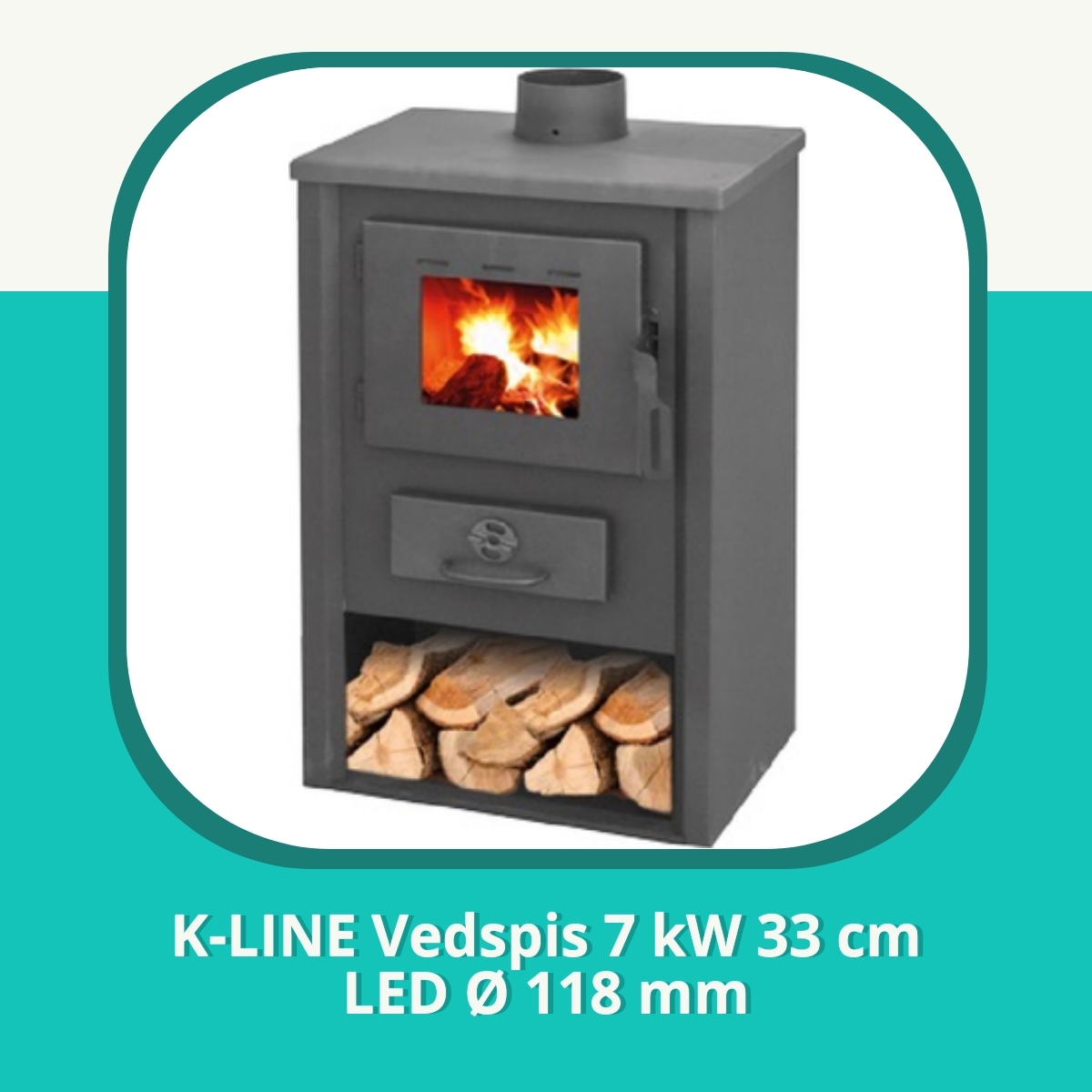 Recension af K-LINE Vedspis 7 kW 33 cm LED Ø 118 mm