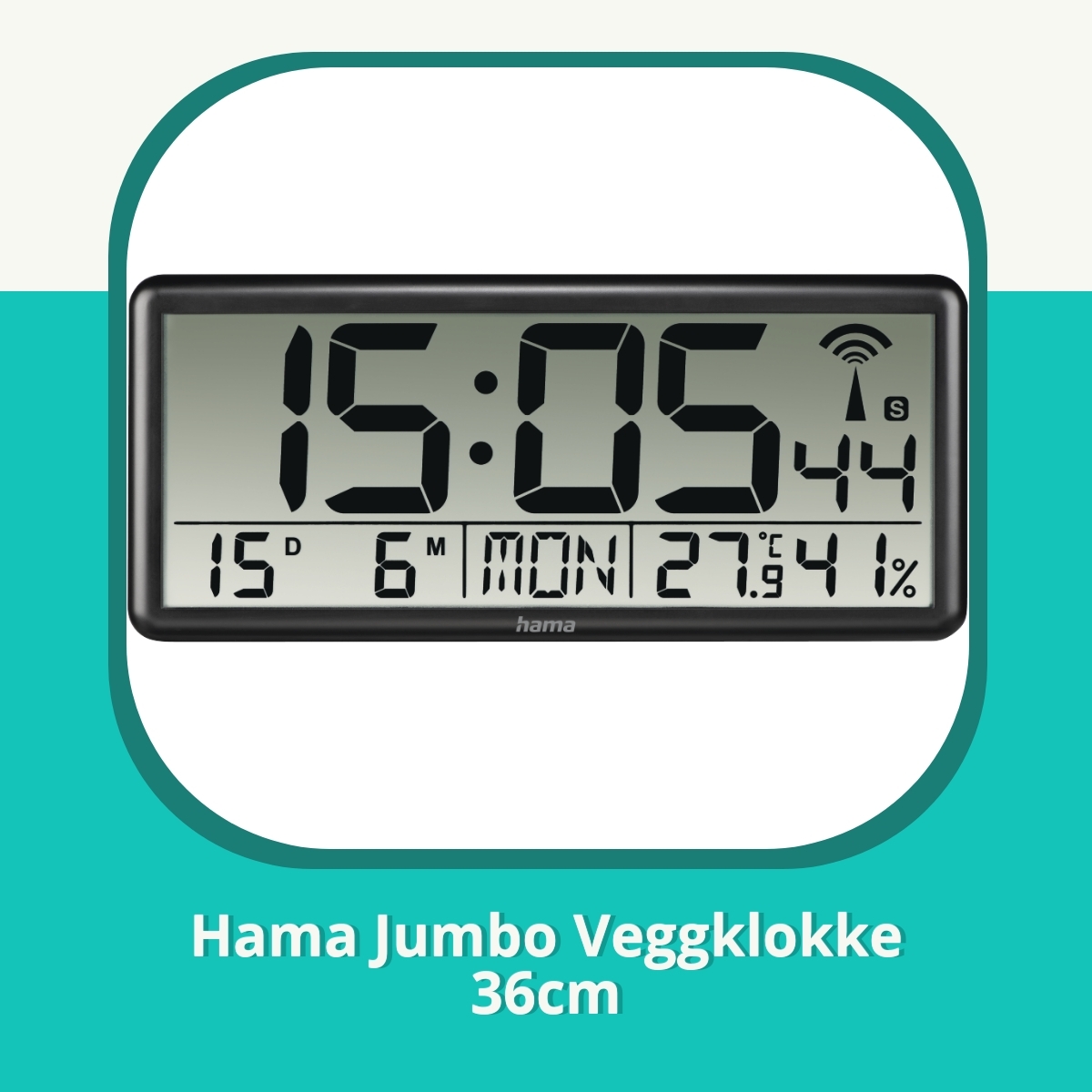 Anmeldelse af Hama Jumbo Veggklokke 36cm