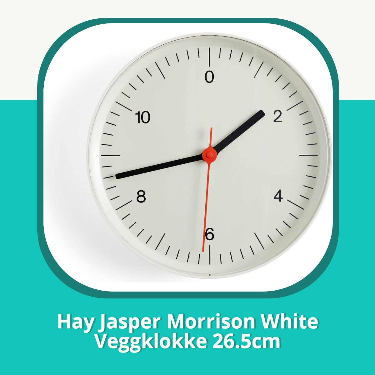 Anmeldelse af Hay Jasper Morrison White Veggklokke 26.5cm
