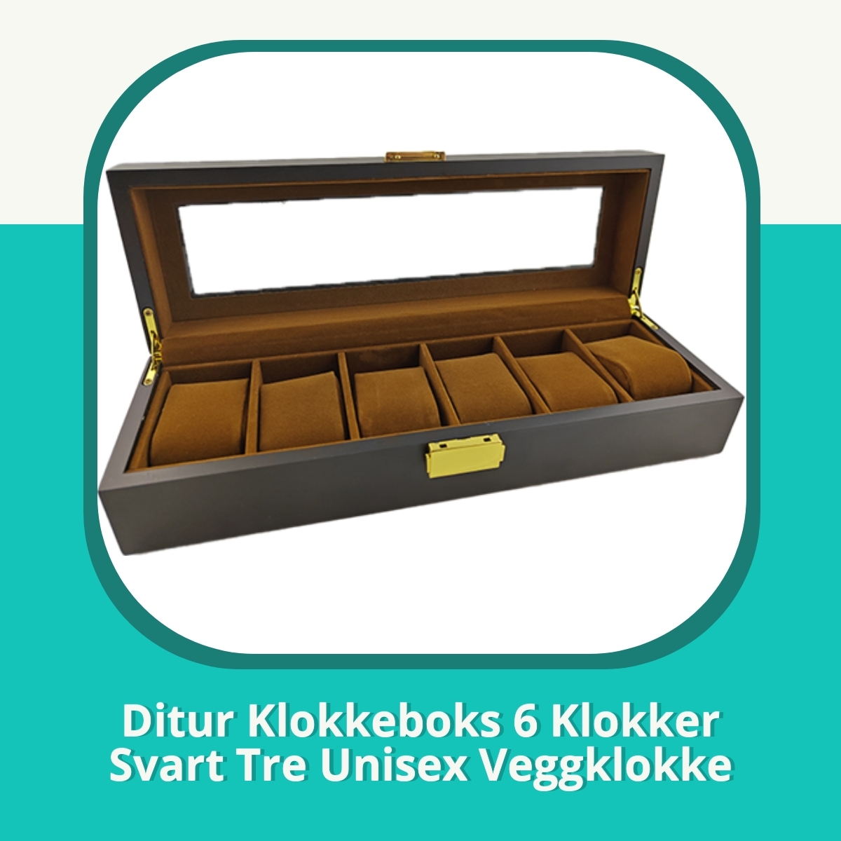 Anmeldelse af Ditur Klokkeboks 6 Klokker Svart Tre Unisex Veggklokke