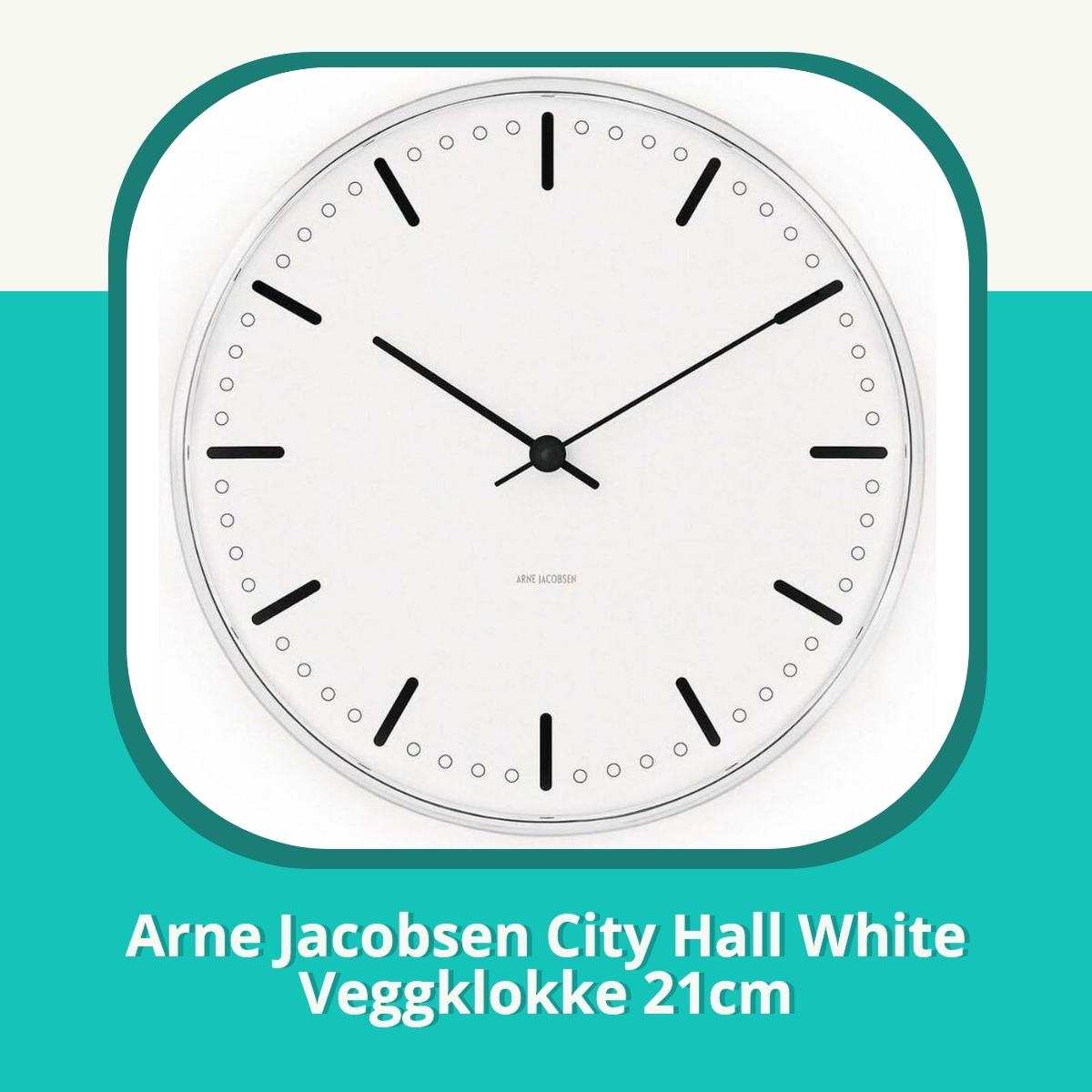 Anmeldelse af Arne Jacobsen City Hall White Veggklokke 21cm