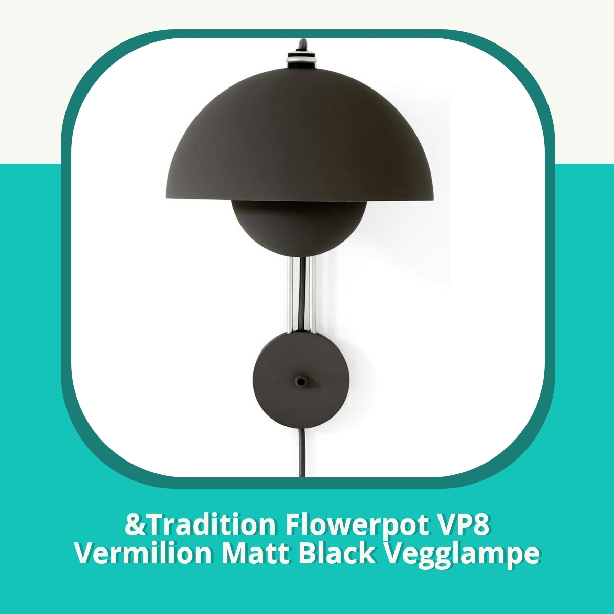 Anmeldelse af &Tradition Flowerpot VP8 Vermilion Matt Black Vegglampe