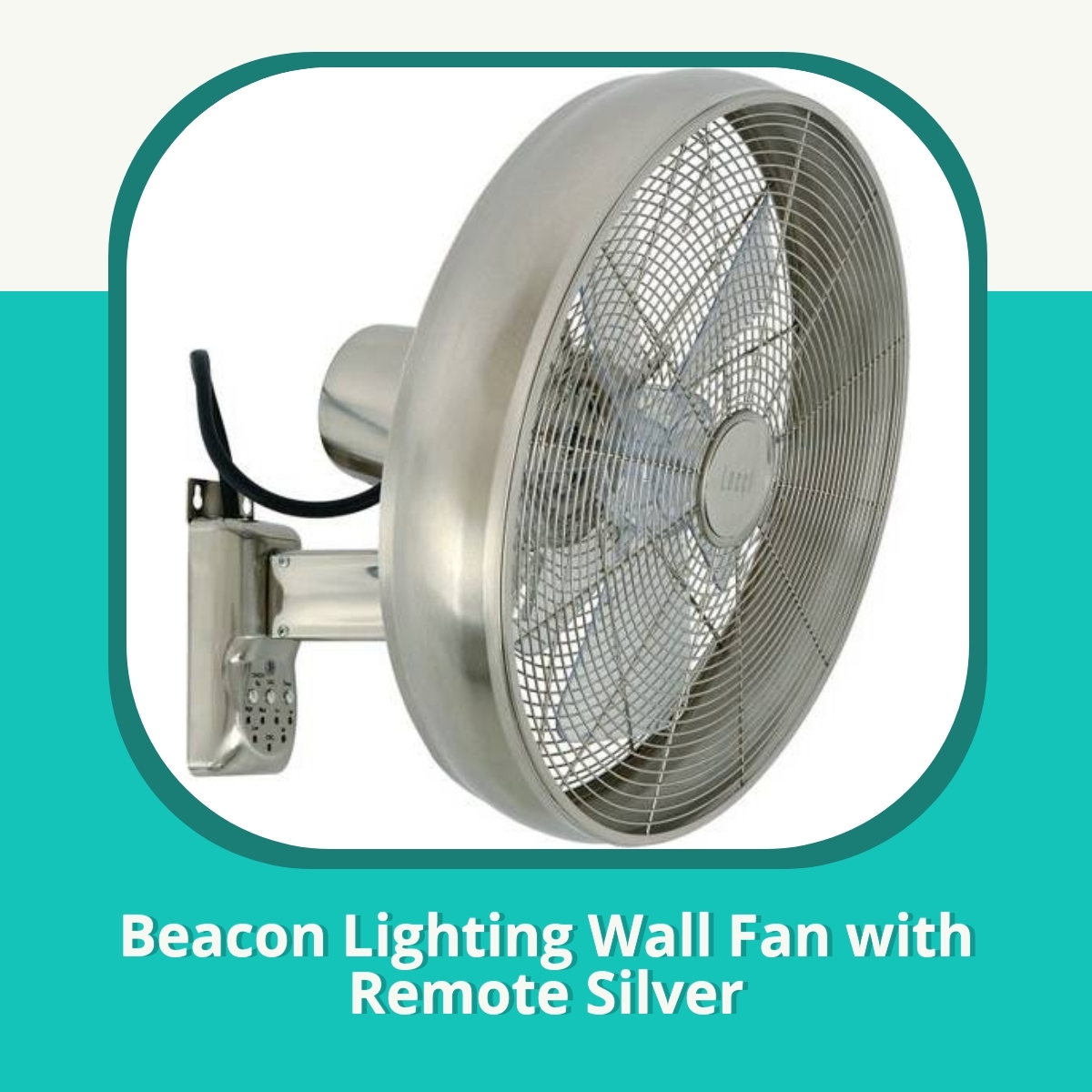 Anmeldelse af Beacon Lighting Wall Fan with Remote Silver