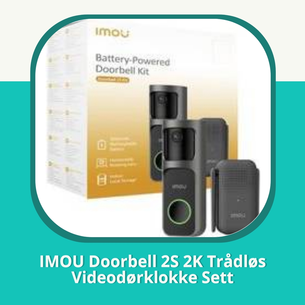Anmeldelse af IMOU Doorbell 2S 2K Trådløs Videodørklokke Sett