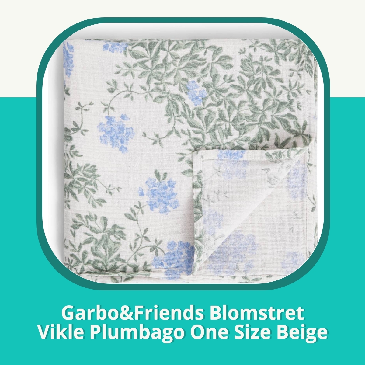 Anmeldelse af Garbo&Friends Blomstret Vikle Plumbago One Size Beige
