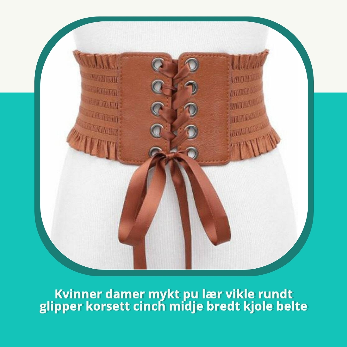 Recension af Kvinner damer mykt pu lær vikle rundt glipper korsett cinch midje bredt kjole belte