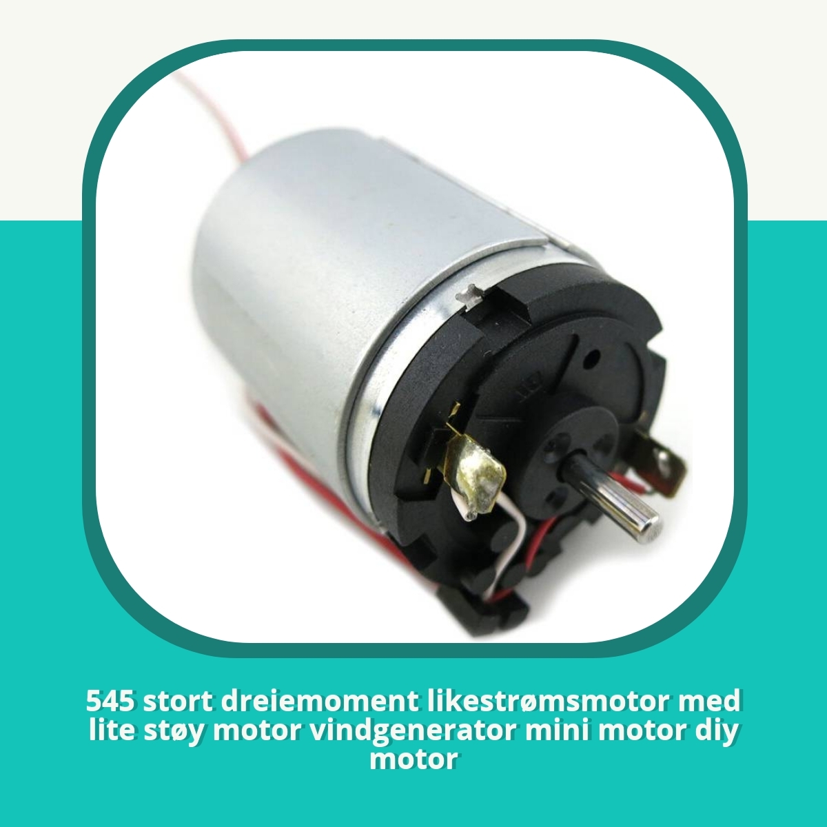 Anmeldelse af 545 stort dreiemoment likestrømsmotor med lite støy motor vindgenerator mini motor diy motor