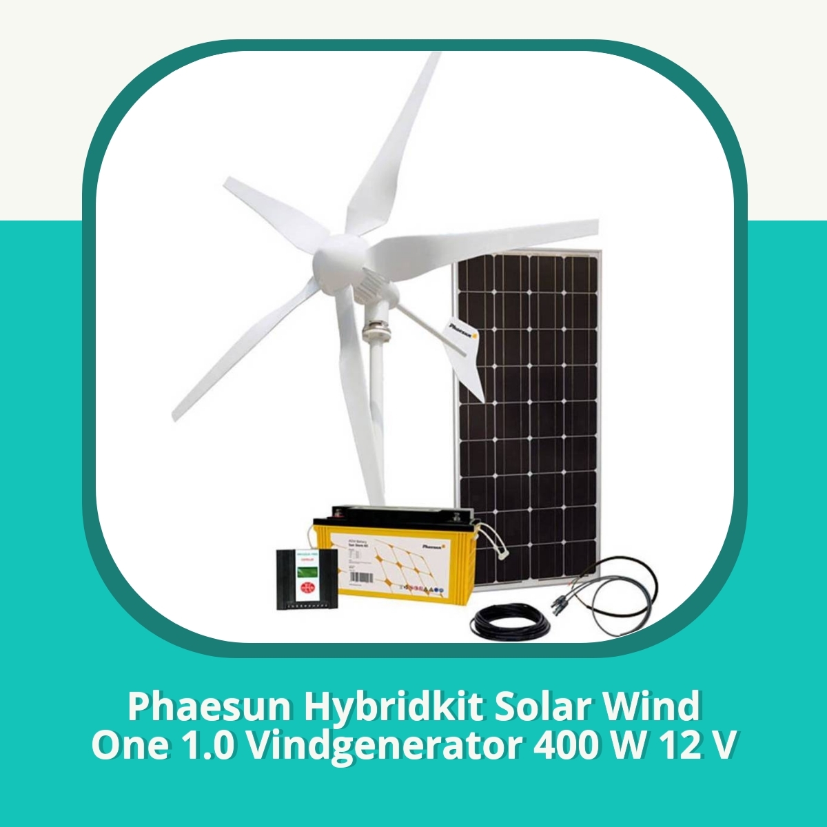 Recension af Phaesun Hybridkit Solar Wind One 1.0 Vindgenerator 400 W 12 V