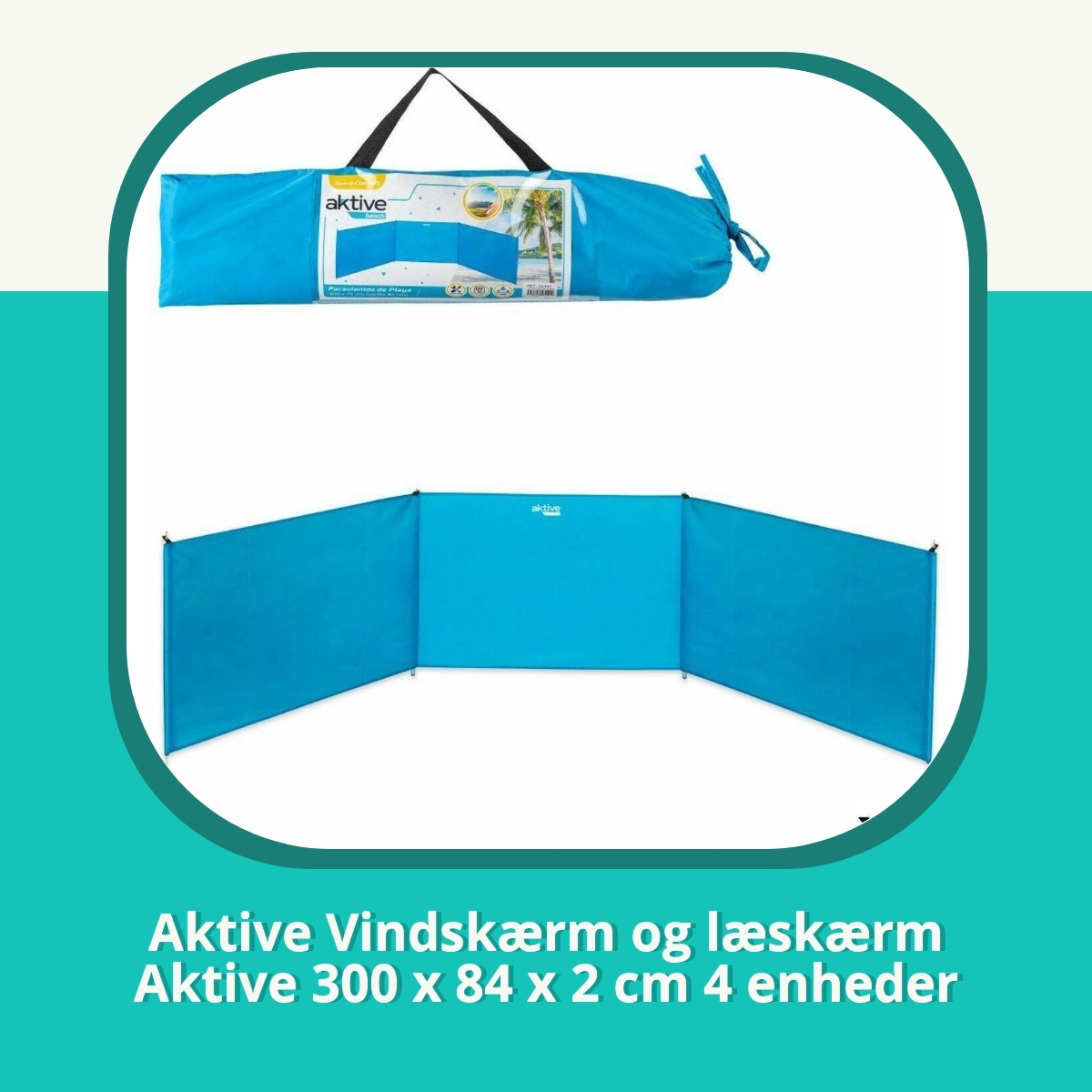 Anmeldelse af Aktive Vindskærm og læskærm Aktive 300 x 84 x 2 cm 4 enheder