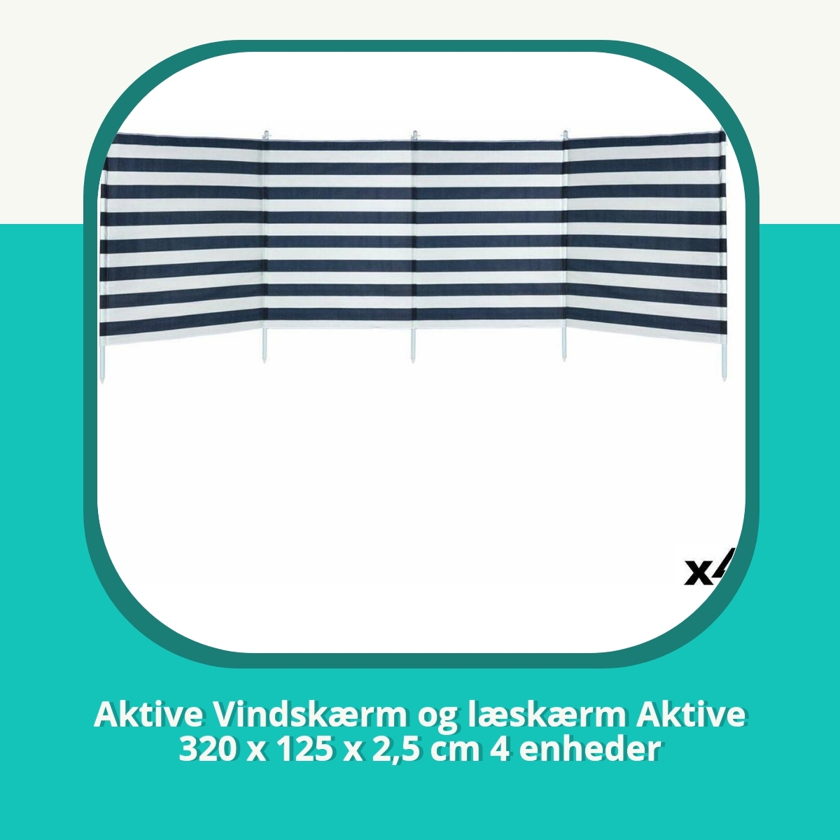 Anmeldelse af Aktive Vindskærm og læskærm Aktive 320 x 125 x 2,5 cm 4 enheder