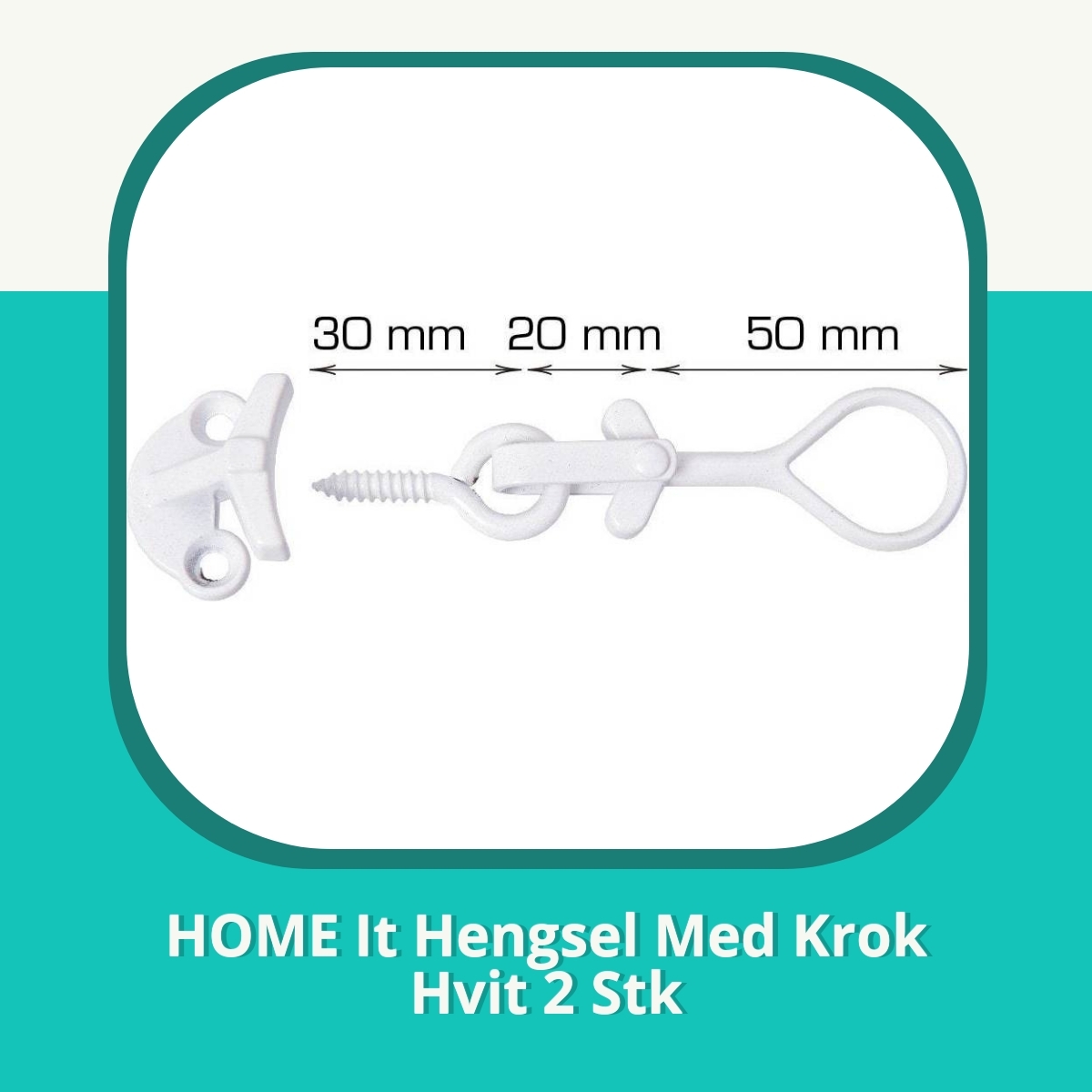 Anmeldelse af HOME It Hengsel Med Krok Hvit 2 Stk