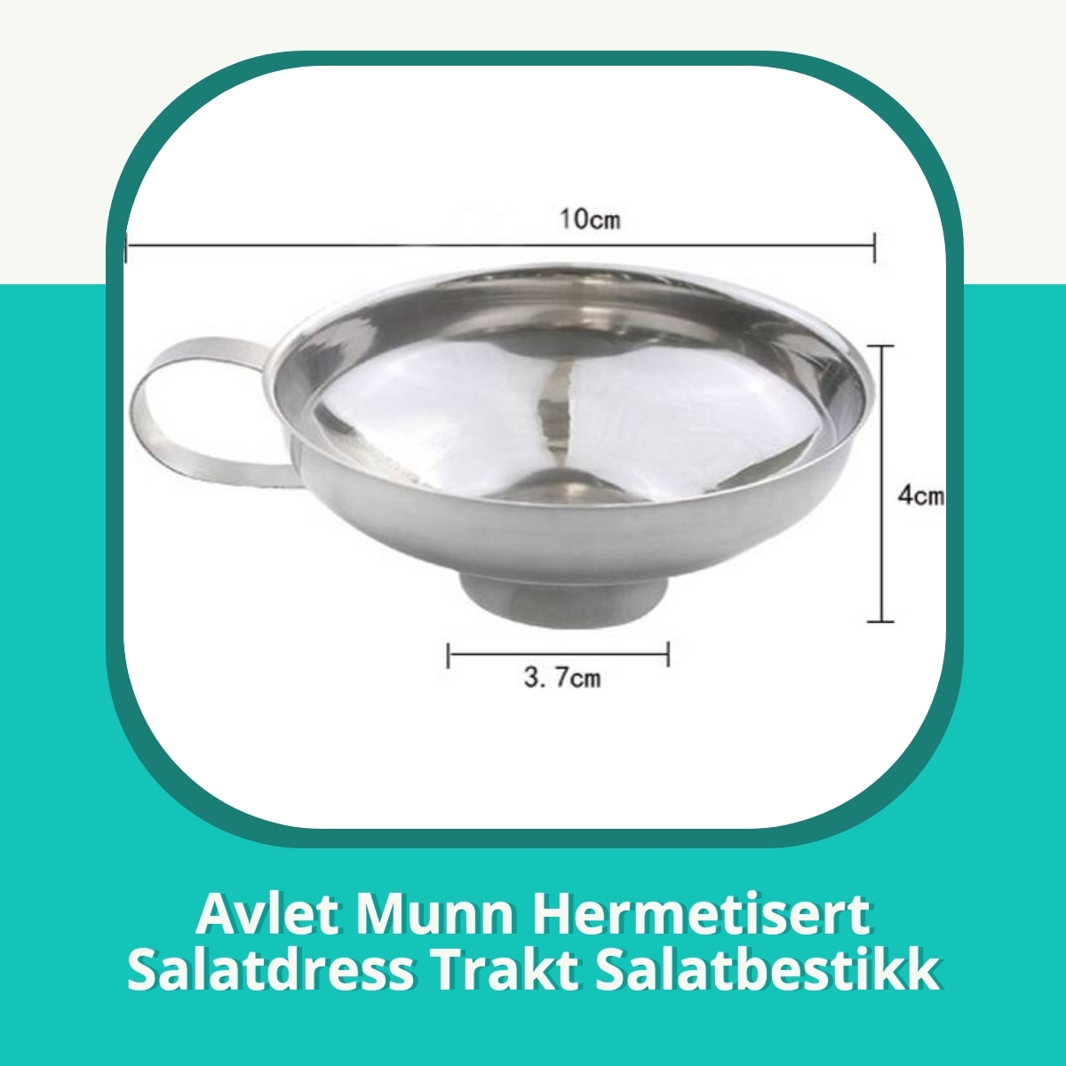 Anmeldelse Avlet Munn Hermetisert Salatdress Trakt Salatbestikk