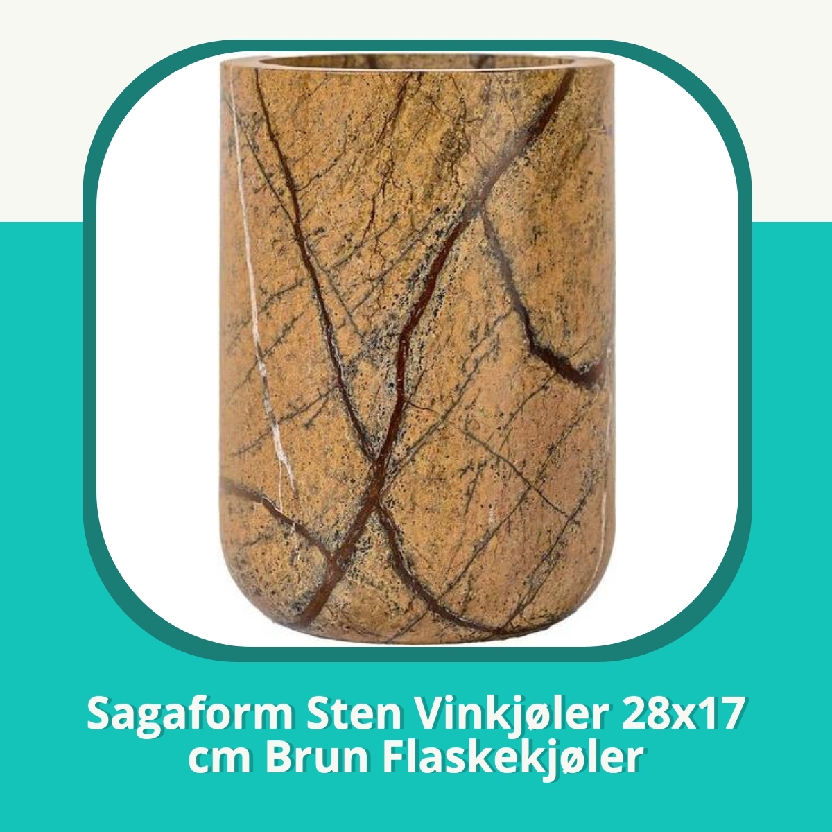 Anmeldelse Sagaform Sten Vinkjøler 28x17 cm Brun Flaskekjøler