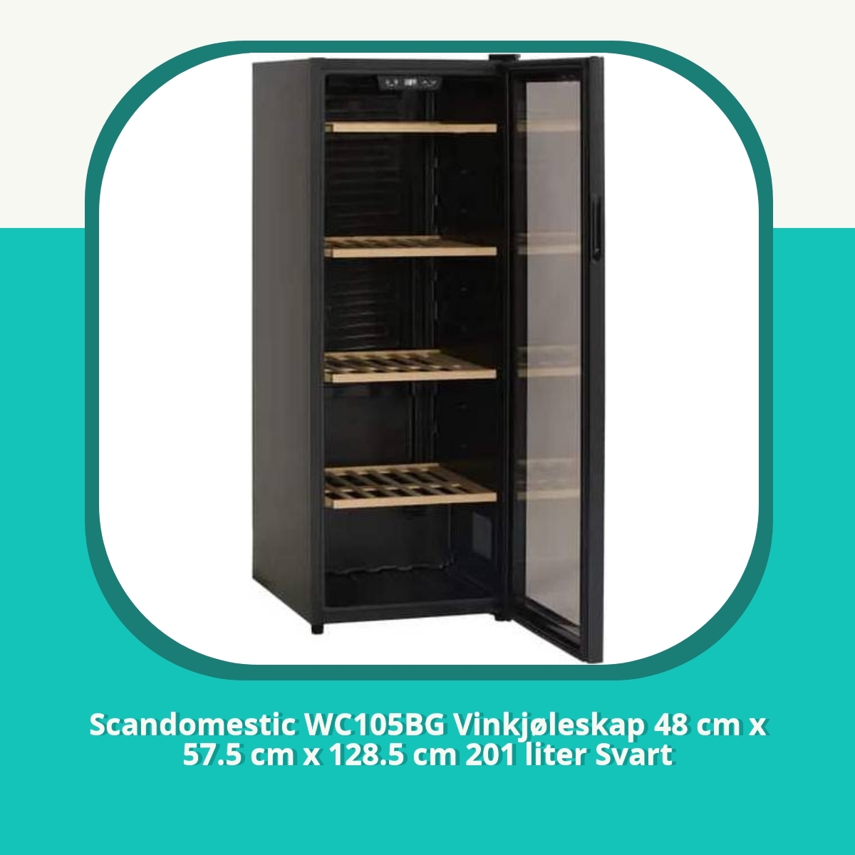 Anmeldelse af Scandomestic WC105BG Vinkjøleskap 48 cm x 57.5 cm x 128.5 cm 201 liter Svart