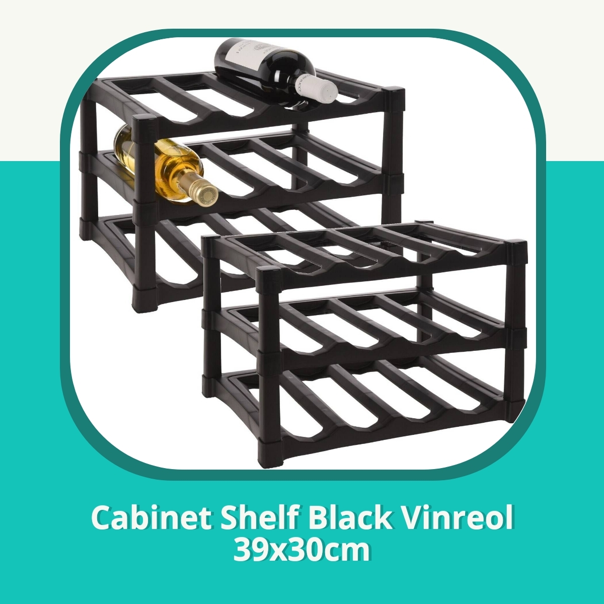 Anmeldelse af Cabinet Shelf Black Vinreol 39x30cm