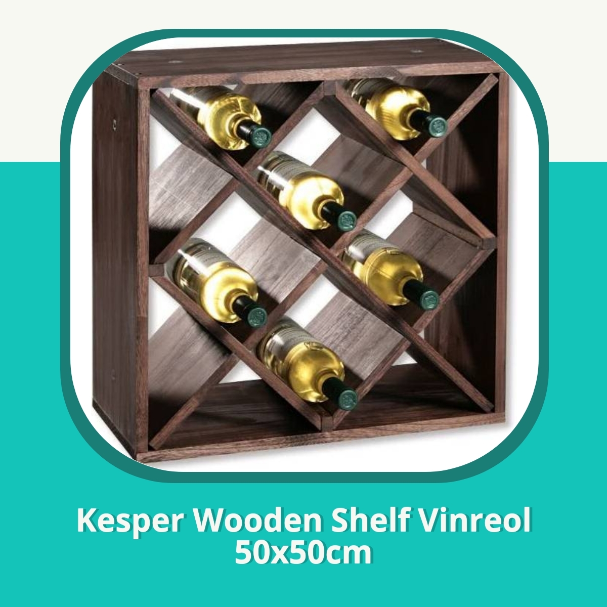 Anmeldelse af Kesper Wooden Shelf Vinreol 50x50cm