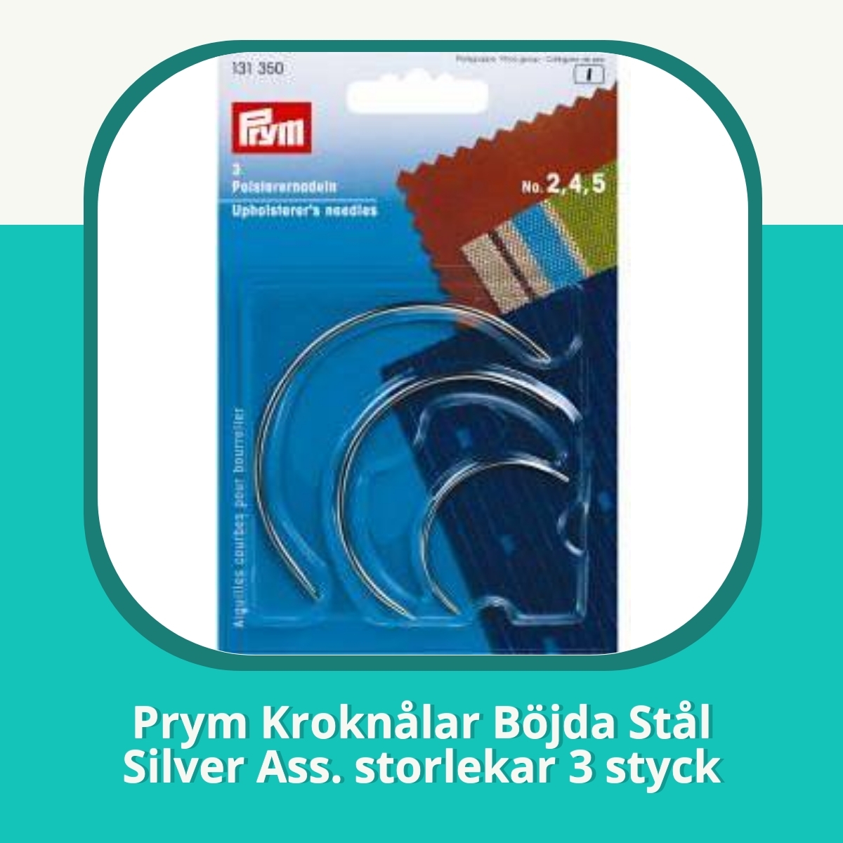 Recension af Prym Kroknålar Böjda Stål Silver Ass. storlekar 3 styck