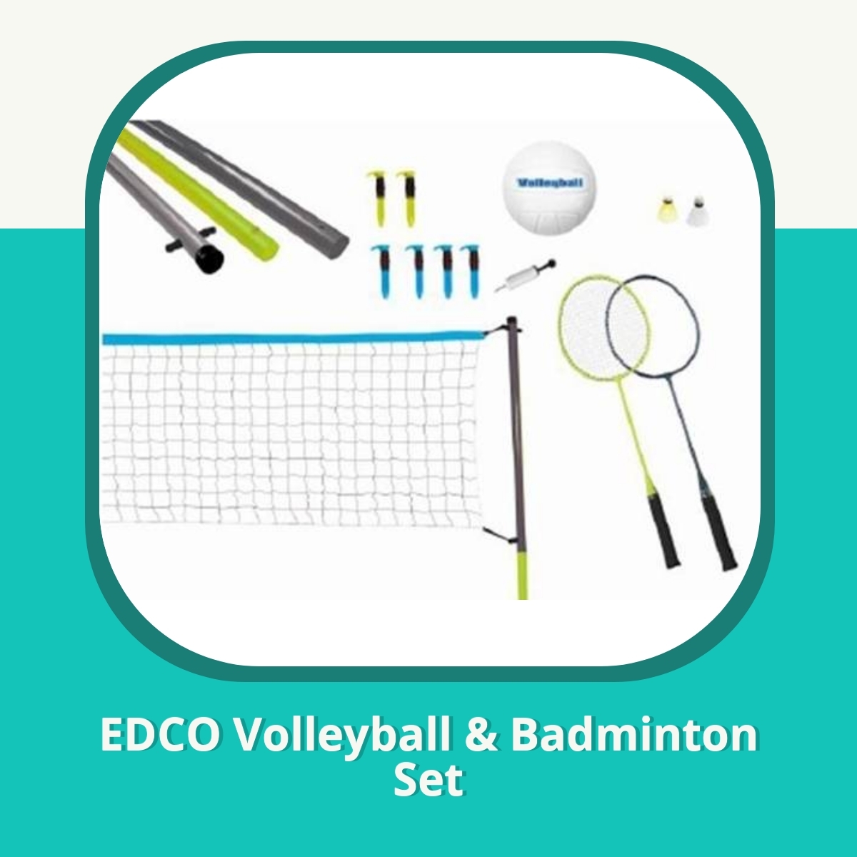 Anmeldelse af EDCO Volleyball & Badminton Set