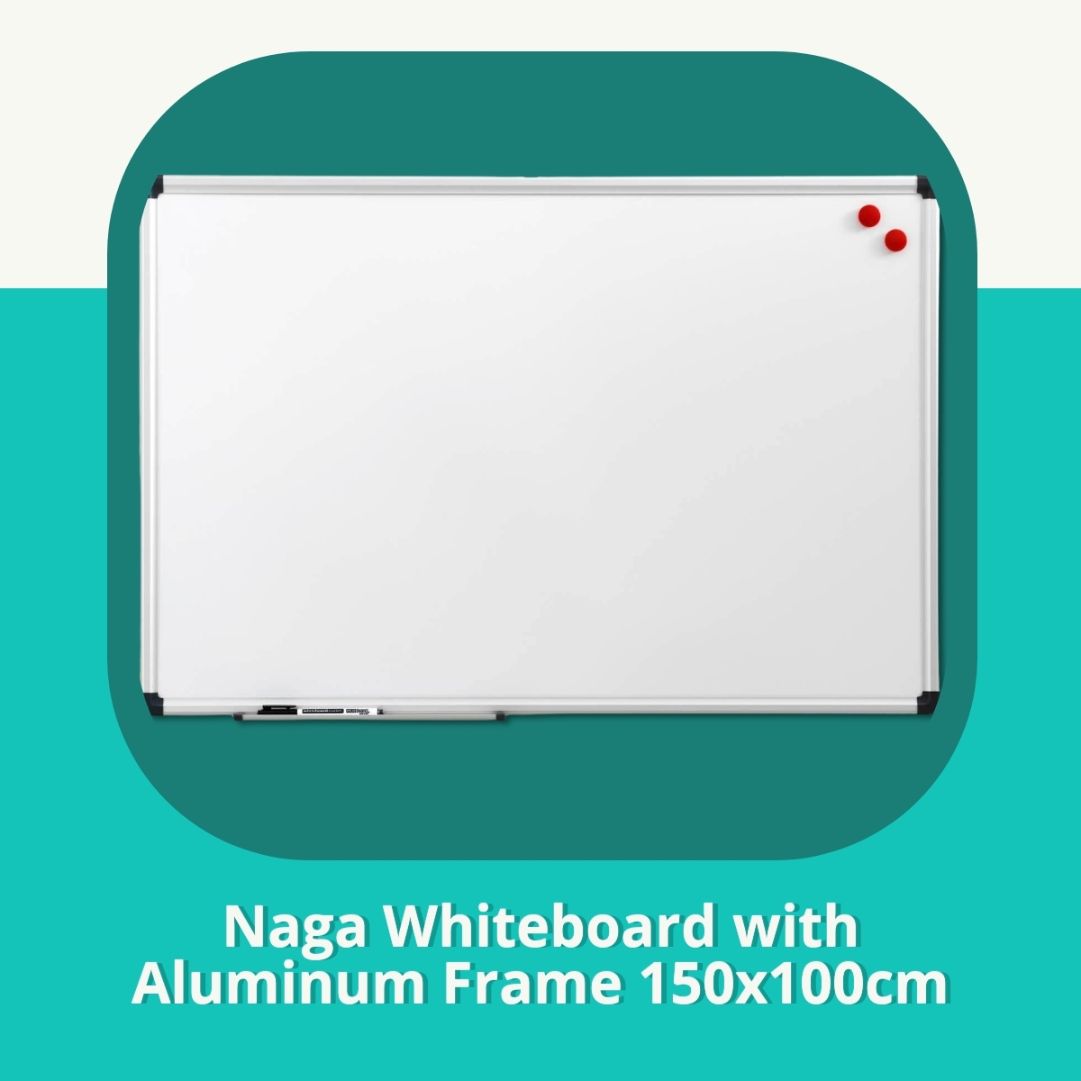 Anmeldelse af Naga Whiteboard with Aluminum Frame 150x100cm
