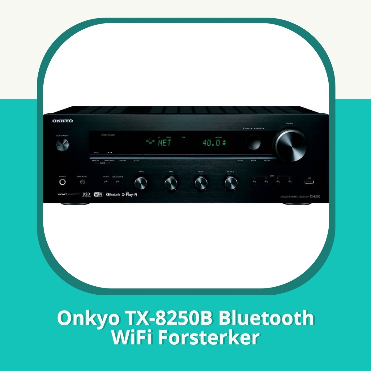 Anmeldelse af Onkyo TX-8250B Bluetooth WiFi Forsterker