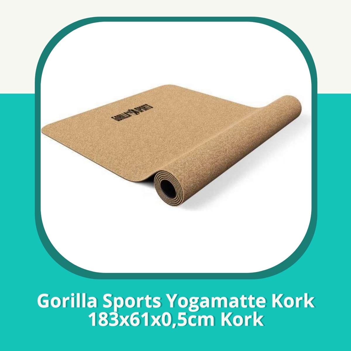 Anmeldelse af Gorilla Sports Yogamatte Kork 183x61x0,5cm Kork